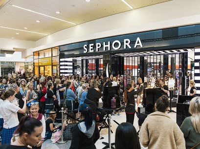 Shoppers lined up overnight for a recent Sephora opening.