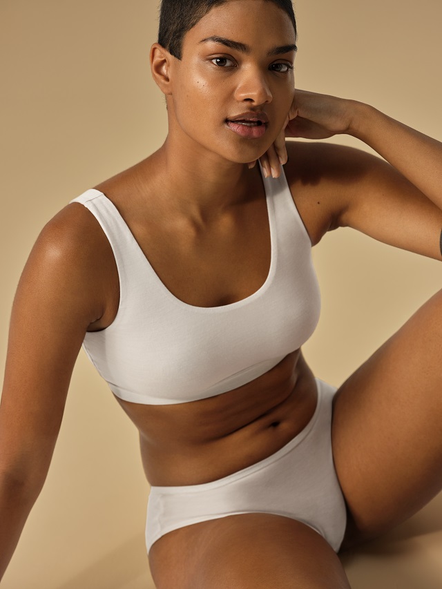 Image of woman wearing Allbirds' new underwear.