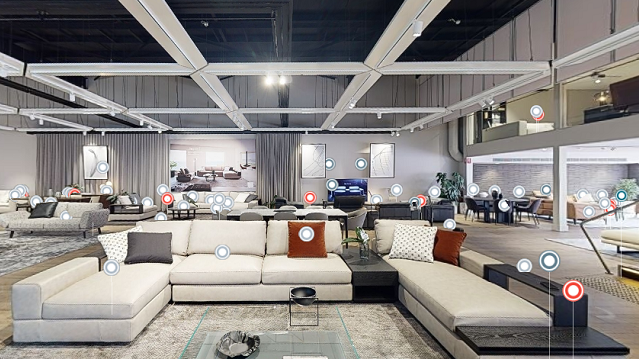 Screenshot of King Living's virtual showroom.