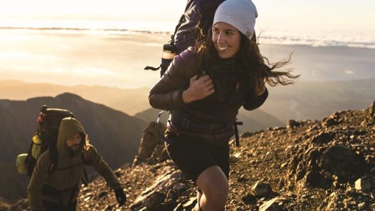 Image of a man and woman hiking