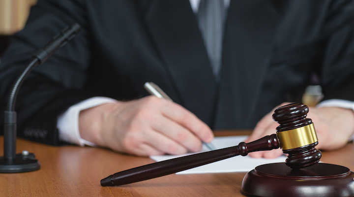 Courtroom and gavel