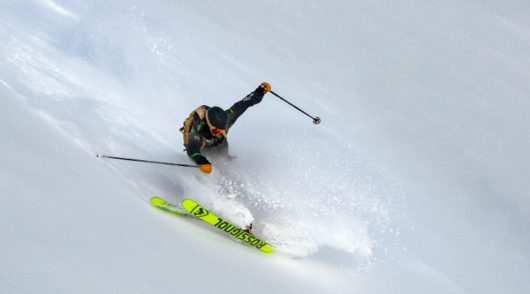 A skier on the slopes