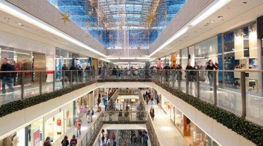 Christmas shopping mall