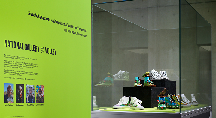 Volley x National Gallery of Australia’s ‘Walk in their shoes’ showcase. Image supplied