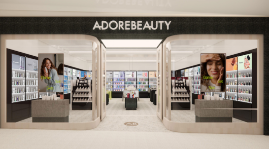 Mock up image of Adore beauty store shopfront