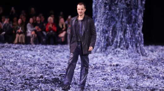 Glenn Martens during fashion show.