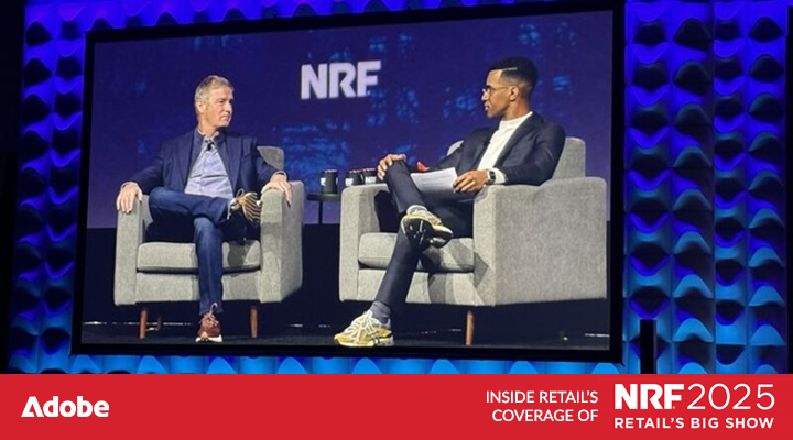 An image of Foot Locker executive vice president and chief commercial officer Frank Bracken and Gouvêa Ecosystem’s operations director Eduardo Yamashita.