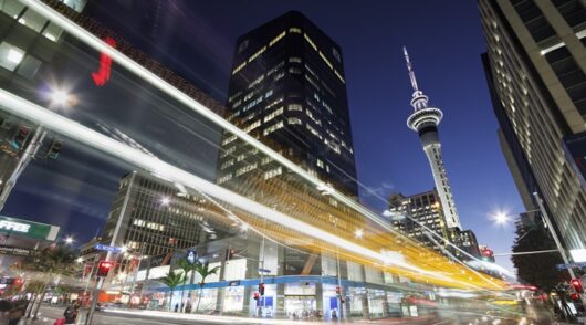 Auckland downtown at night
