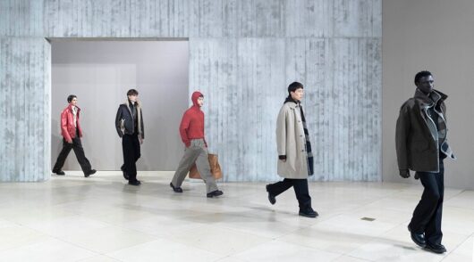 models in an Hermes fashion show