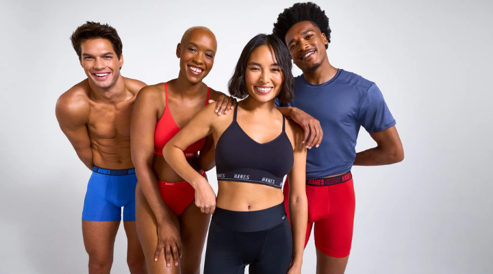 Models wearing Hanes Moves athletic wear