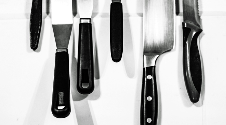 black and white knives
