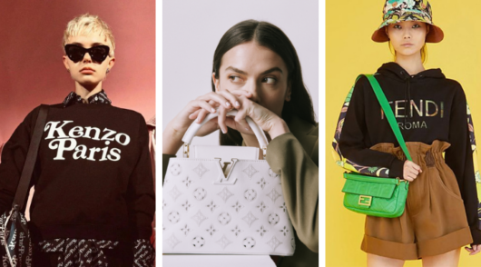 composite of LVMH brands with models