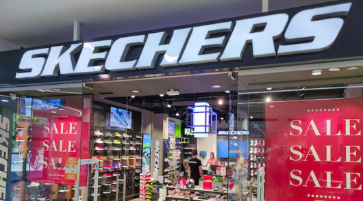 A Skechers storefront in a Ukrainian shopping mall taken in 2020.