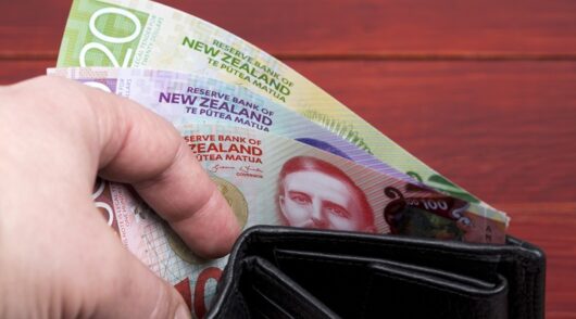 New Zealand banknotes in wallet