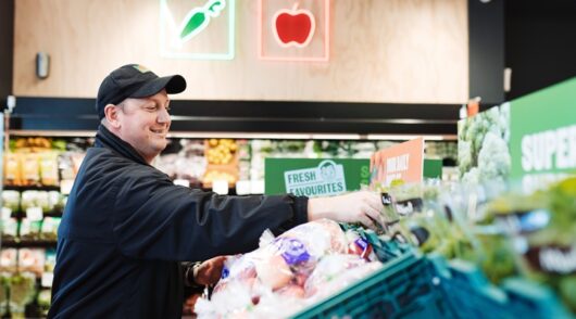a man in a supermarket