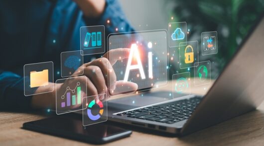 person using AI concept