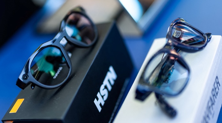 Meta smart glasses on display during the Meta annual Connect conference for developers.