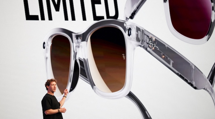 Meta CEO Mark Zuckerberg delivers a speech during the Meta Connect event.