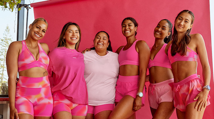 Image of people wearing LSKD 2025 breast cancer awareness collection.