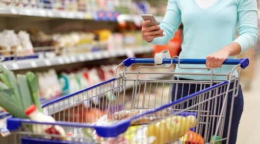 A consumer go shopping at the supermarket