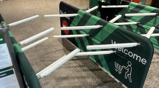 Woolworths' new entry gate