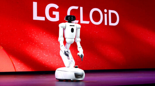 An LG CLOiD robot at CES 2026.