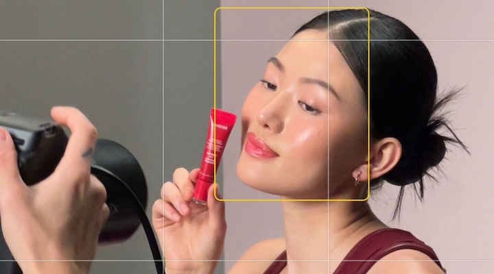 Model poses with Laneige product