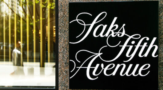 A close-up image of a Saks Fifth Avenue storefront in New York City.