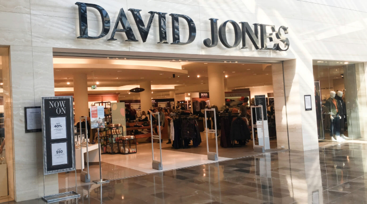 Myer and David Jones storefronts.