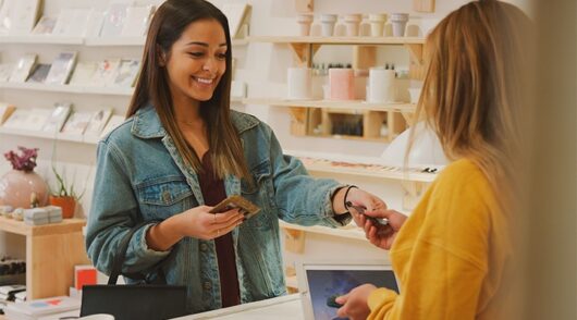 customer in retail store