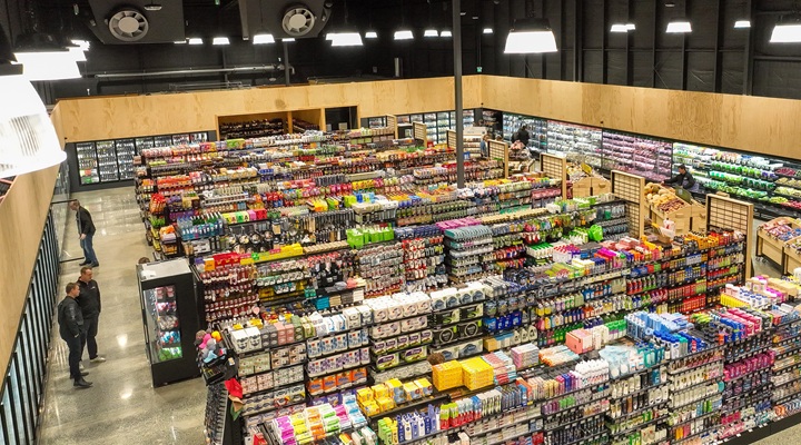 Inside Four Square supermarket