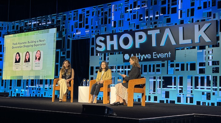 [Left to right] Hilary Milnes, executive Americas editor at Vogue Business, Anca Marola, Sephora’s global chief digital officer and Mahak Sharma, OpenAI’s head of product partnerships.
