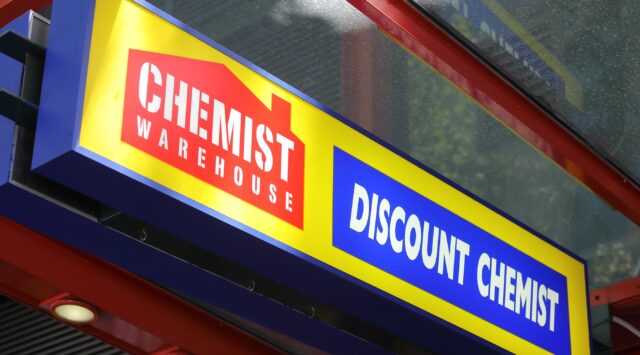 Chemist Warehouse store sign