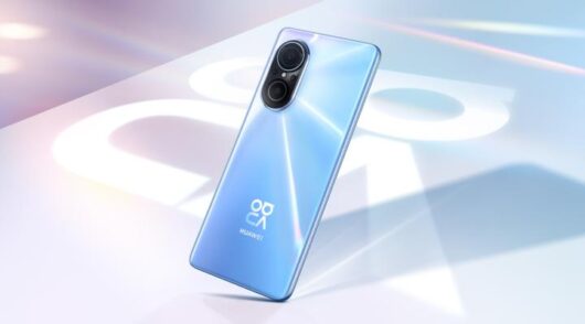 Huawei smartphone with dual camera.
