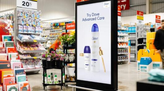 In-store digital ad display.