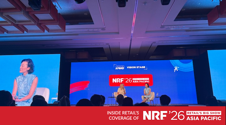 Carmen Chiu speaking at the NRF’s Big Show Asia Pacific in Singapore.