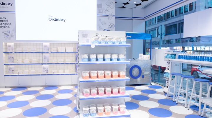The Ordinary brought its mini mart pop-up store concept to Hong Kong for the first time.