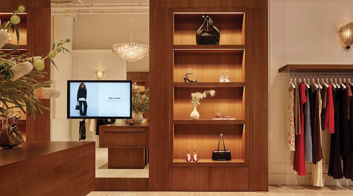 An interior shot of a Reformation store.