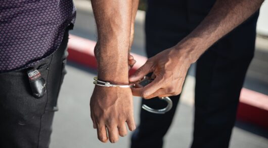 a person being handcuffed