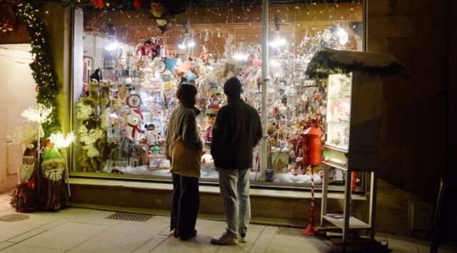 Christmas shoppers.